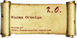 Kuzma Orsolya névjegykártya