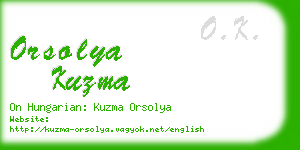 orsolya kuzma business card